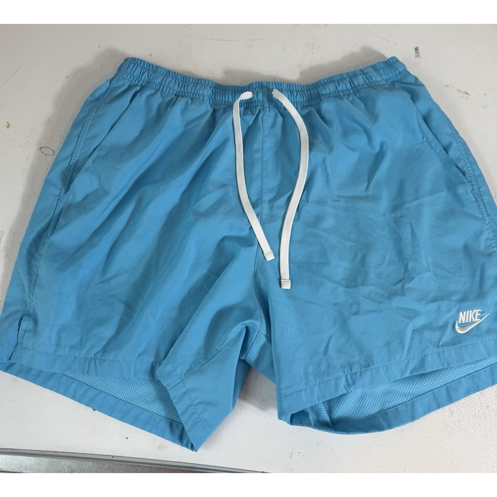 Nike Men's Lined Swim Training Shorts, Teal, Light Blue XXL 2XL READ DESCRIPTION